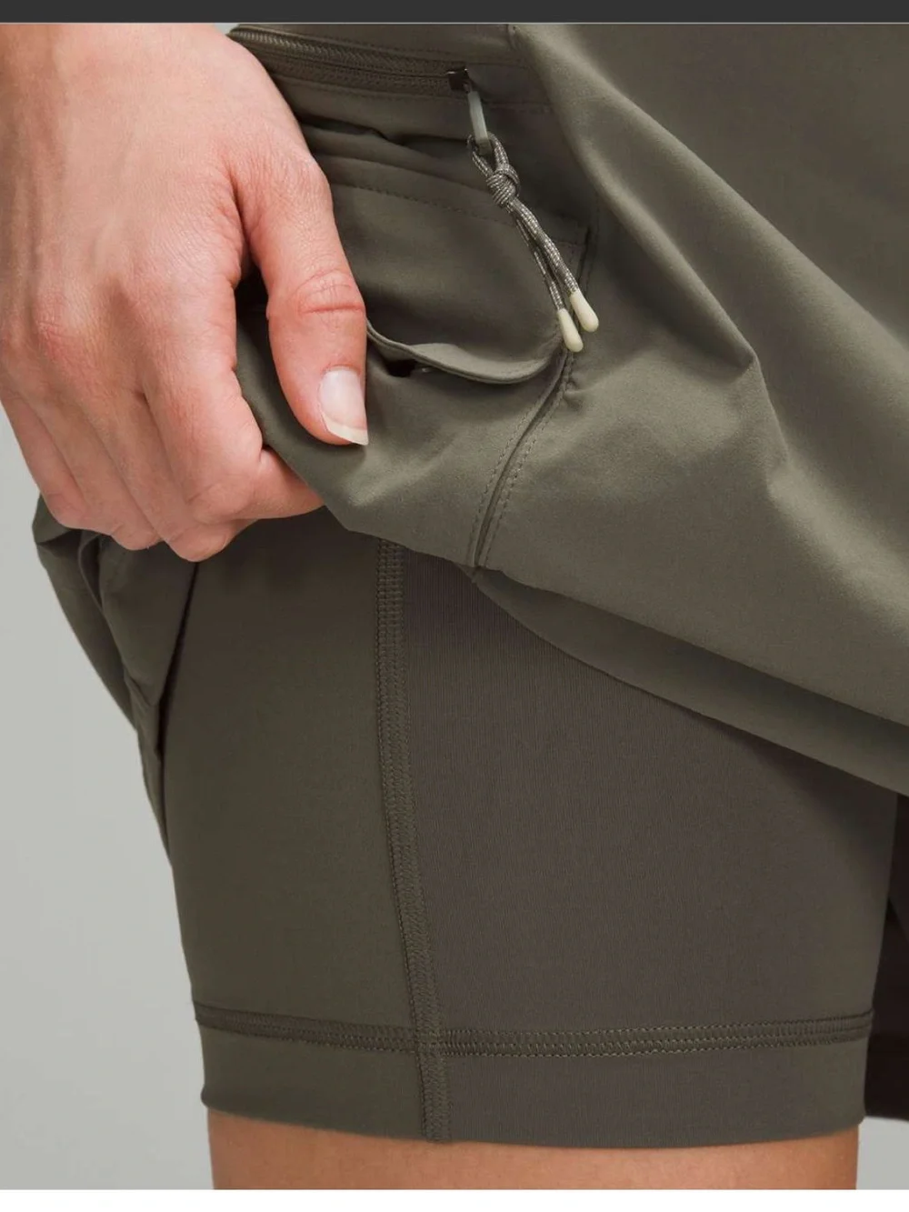 Lululemon Cargo High-Rise Hiking Skirt Army Green